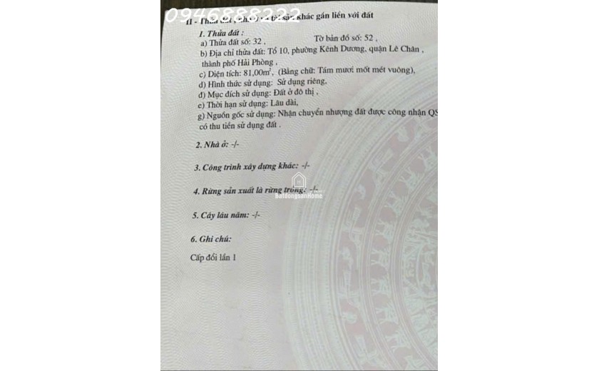 Lô đất siêu đẹp mặt đường Trại Lẻ - Vị trí đẹp kinh doanh tốt