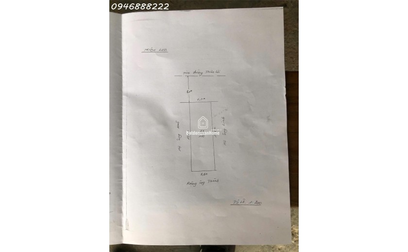 Mặt đường Thiên Lôi - Mặt tiền 5.7m vuông vắn , đang kinh doanh tốt