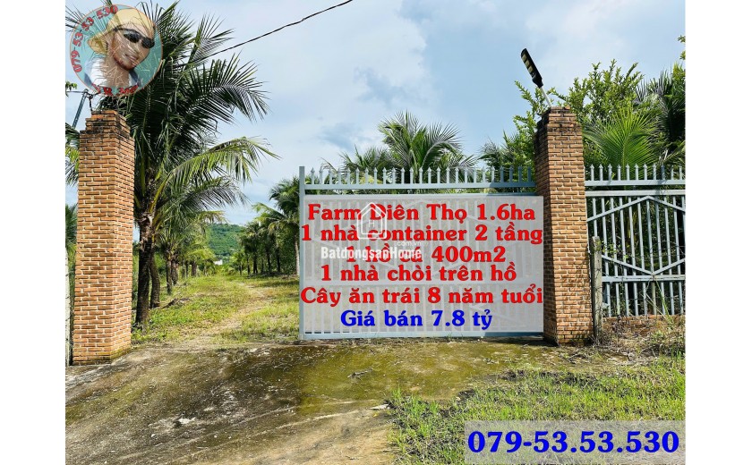 Bán farm nghĩ dưỡng Diên Thọ Khánh Hfoa 1.6 ha giá 7.8 tỷ. ZalO79-53.53.53O