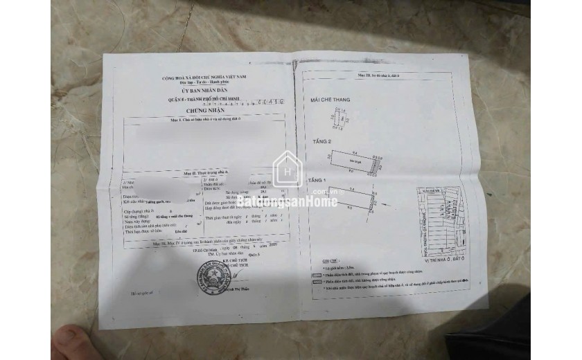 bán nhà Quận 5 gần Hồng Bàng, giá 3 tỷ9, 1 trệt 1 lầu, nhà chính chủ 1 đời