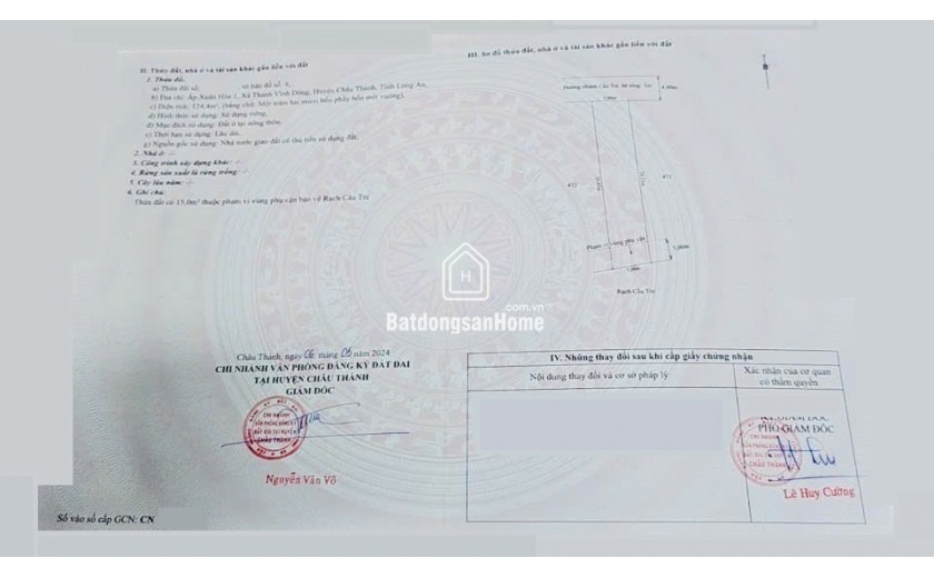 Bán đất thổ cư chính chủ – vị trí trung tâm xã