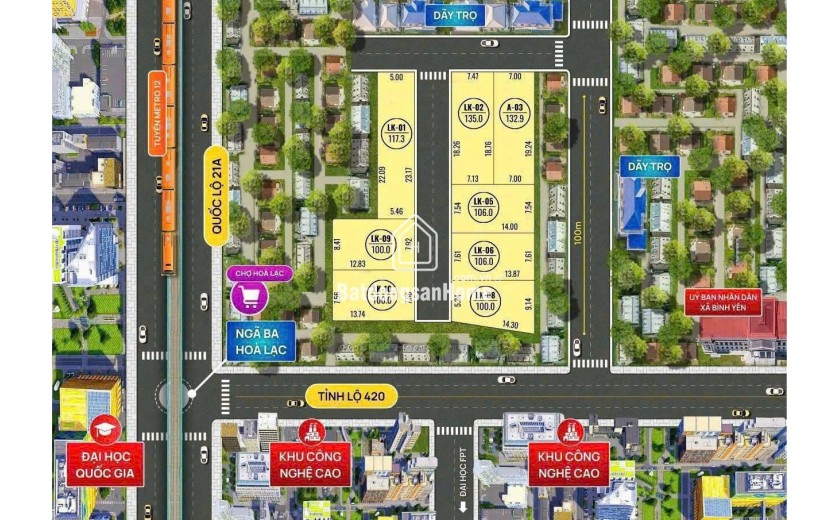 Bán đất thổ cư mặt đường 420 – vị trí ở tiện, kinh doanh tốt