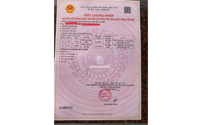 Bán đất thổ cư mặt đường 420 – vị trí ở tiện, kinh doanh tốt