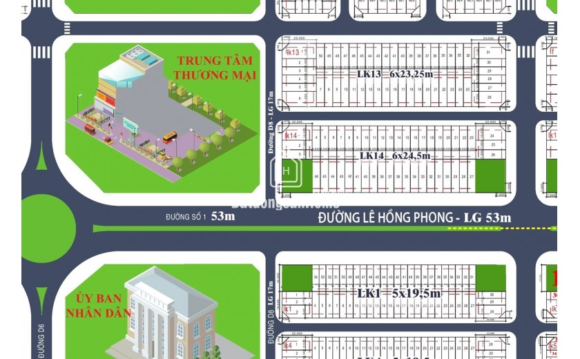 Đất nền Sunflower Nhơn Trạch - Bán nhanh cặp nền Liên Kế mặt sau đường Lê Hồng Phong