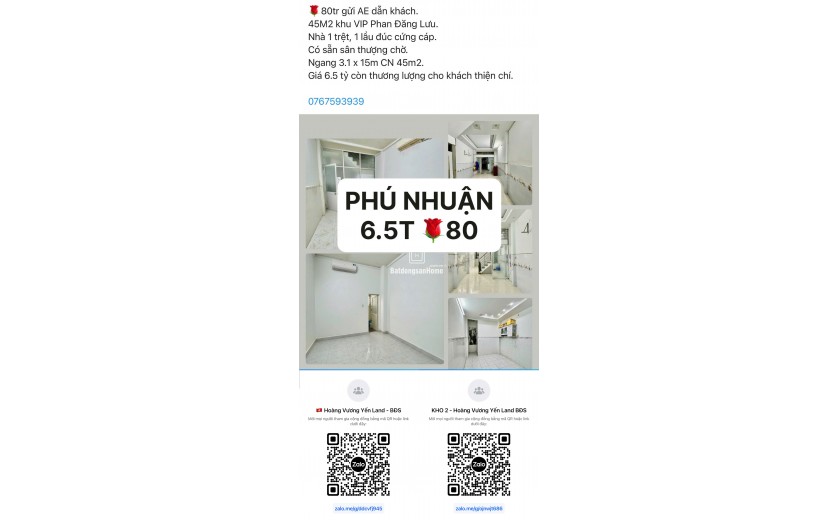 Bán nhà chính chủ 50/69A ĐỖ TẤN PHONG sát Sân Bay Tân Sơn Nhất 0767593939