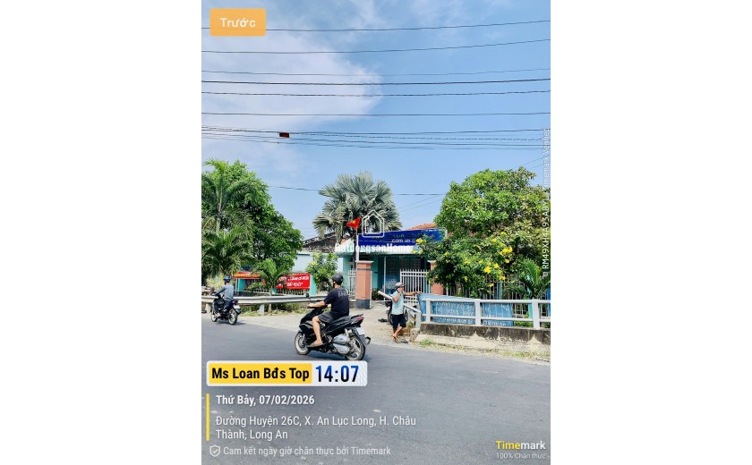 Bán đất thổ cư 150m² (5x30m) xã An Lục Long, Châu Thành, Long An sổ hồng riêng