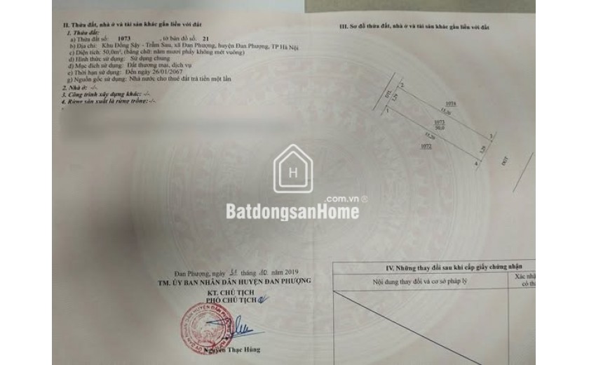 MỚI TINH 50M ĐẤT 50M NĂM ĐỒNG SẬY - ĐAN PHƯỢNG - HÀ NỘI