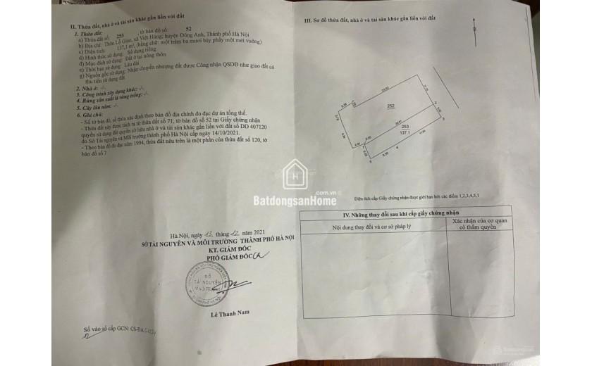 Bán 137.1m2 đất Lỗ Giao nằm trong lõi KĐT đa mục tiêu - 3 Ô tô tránh