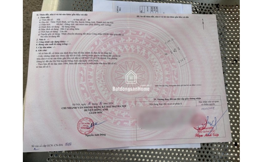 Bán 68m2 đất Thiết Bình, Thư Lâm - Ô tô tránh - giá rẻ