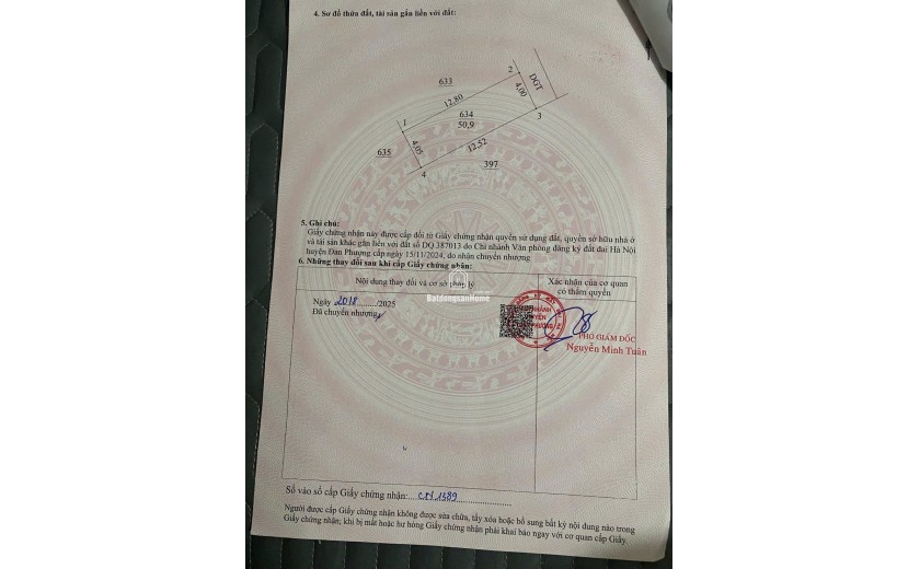 50,9m đất tại Trung Châu _ Liên Minh _ Hà Nội