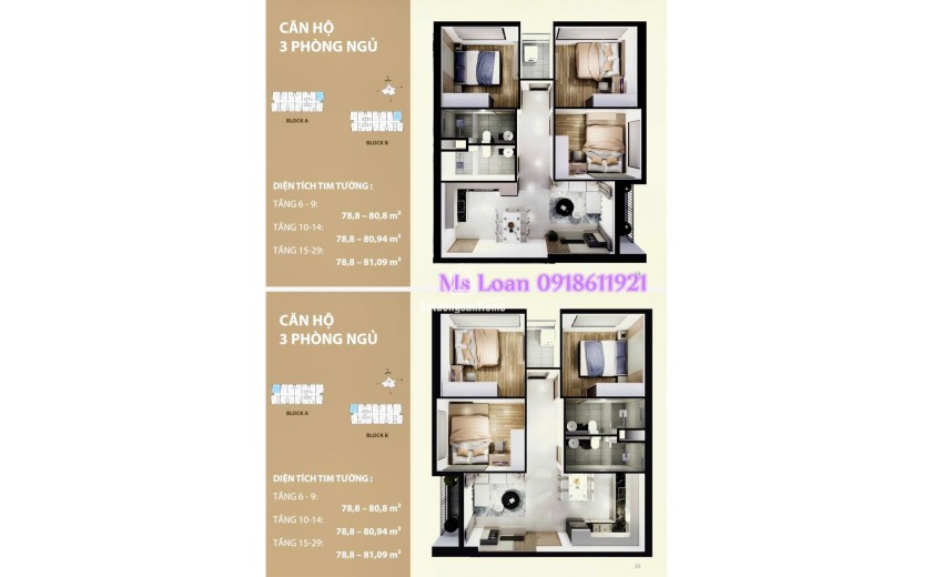 Căn hộ 3PN Mường Thanh Phú Hữu 81m² chỉ từ 3,6 tỷ – hiếm hàng khu Đông