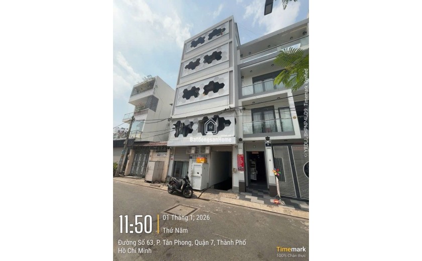 Quận 7, Căn Hộ Dịch Vụ 6 Tầng, 20 Phòng, 6x18m, 27 Tỷ, Tại KDC Tân Quy Đông, Bán