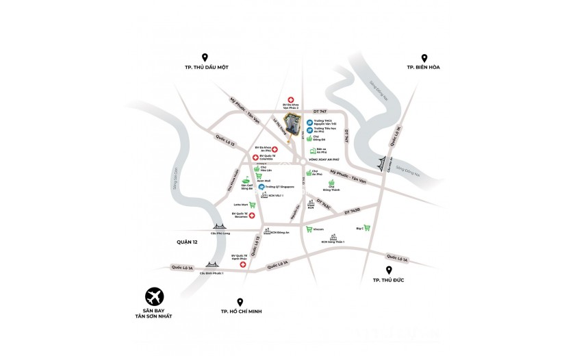 Bán căn hộ 2PN 2WC Tecco Felice 65m² giá từ 1,7 tỷ