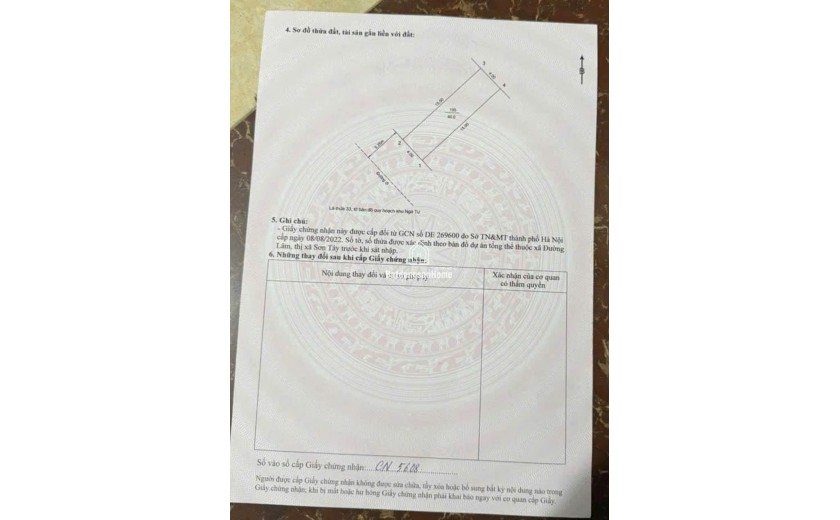 LÔ 60M ĐẤT NGAY NGÃ 4 CAM LÂM – ĐƯỜNG LÂM - SƠN TÂY